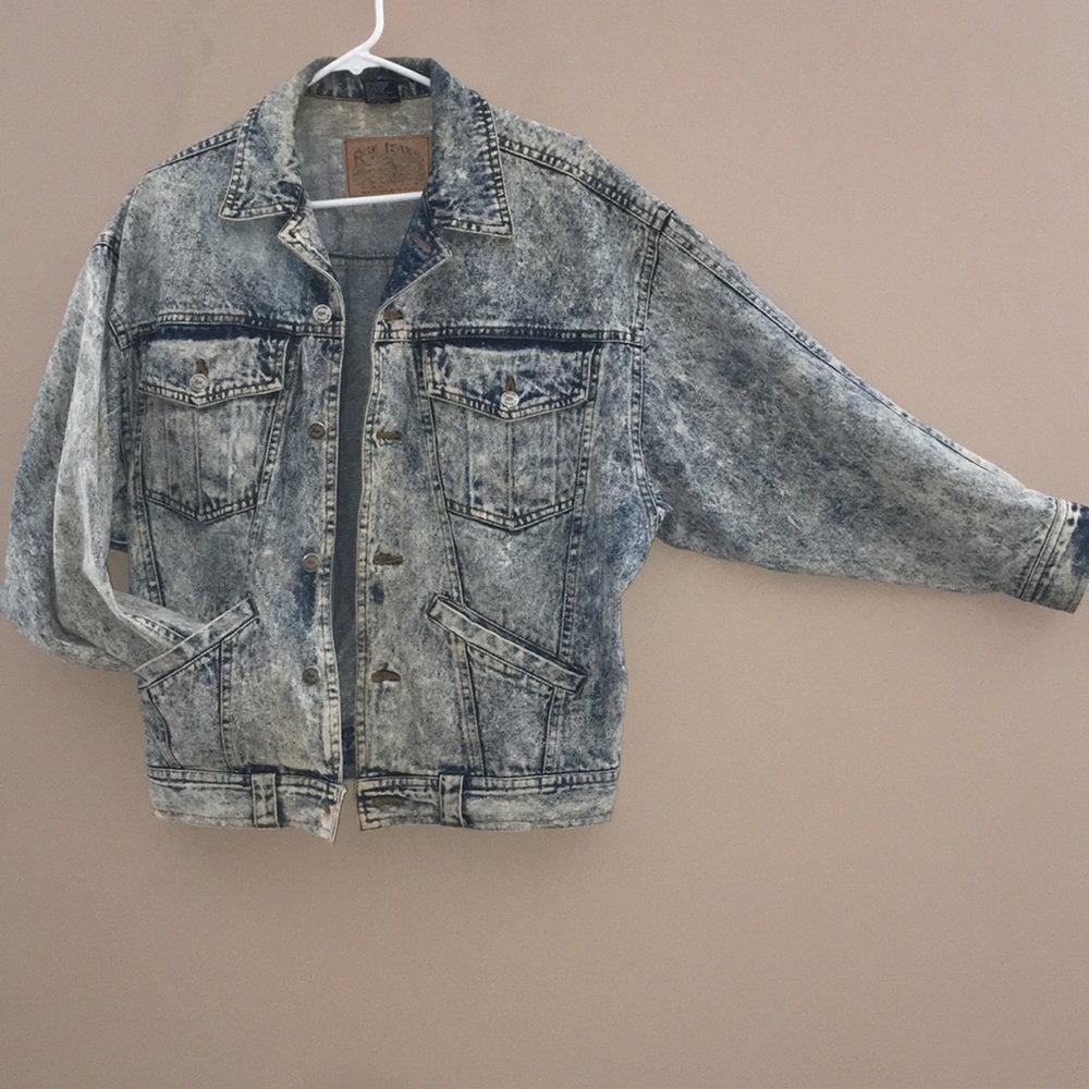 Vintage 90s acid wash denim jacket